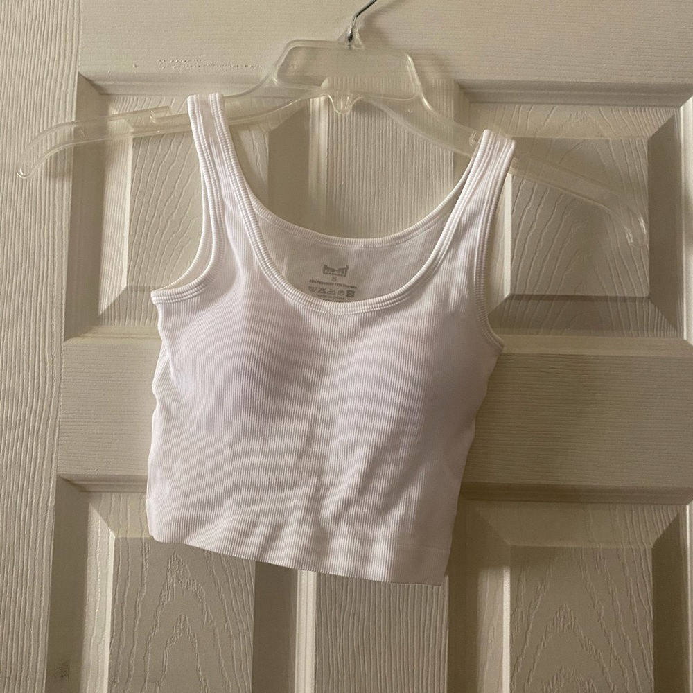 white tank top